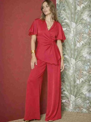 Conjunto satinado rojo ALBA CONDE