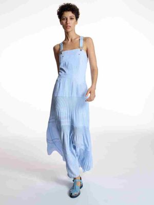 Vestido azul con tirantes ALBA CONDE