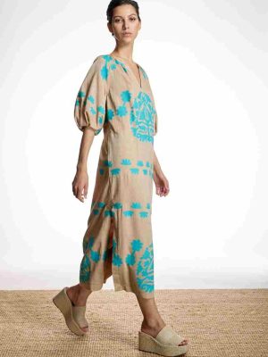 Vestido midi dibujo jacquard ALBA CONDE