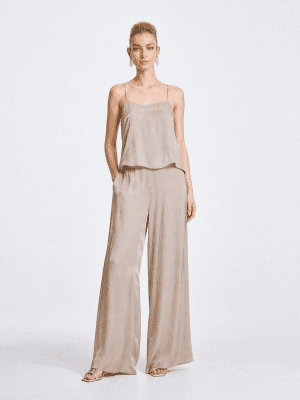 Conjunto top y pantalón con efecto brillante ACCESS