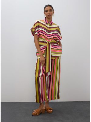 Culotte satinado print multirayas LOLA CASADEMUNT