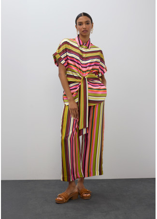 Culotte satinado print multirayas LOLA CASADEMUNT