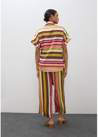 Culotte satinado print multirayas LOLA CASADEMUNT - Imagen 4