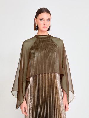 Capa georgette picos Dorado LOLA CASADEMUNT