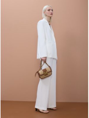 Pantalón blanco de corte recto