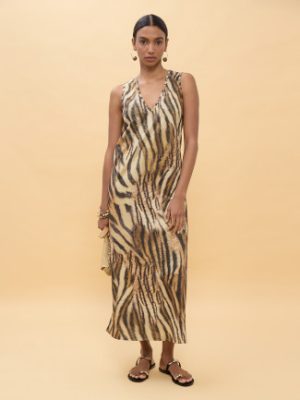 Vestido de tirantes estampado zebra LOLA CASADEMUNT