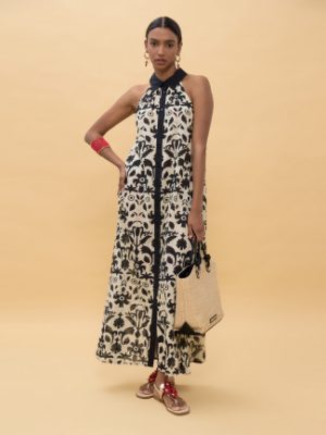 Vestido estampado flores a contraste LOLA CASADEMUNT