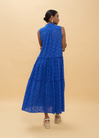 Vestido largo bordado suizo LOLA CASADEMUNT