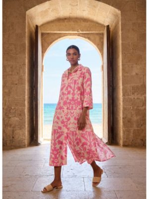Vestido manga larga estampado flores LOLA CASADEMUNT