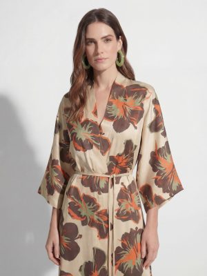 Vestido satinado hibisco PAROLE