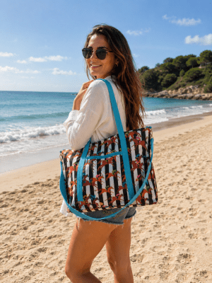 Bolso grande rayas y caballos YUYADAS