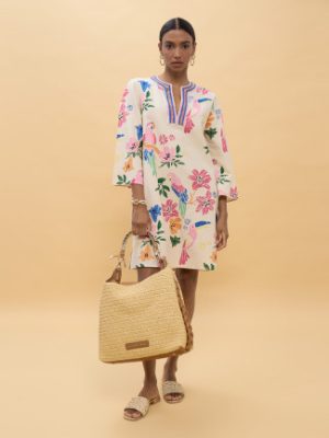 Vestido corto con abalorios multicolor LOLA CASADEMUNT