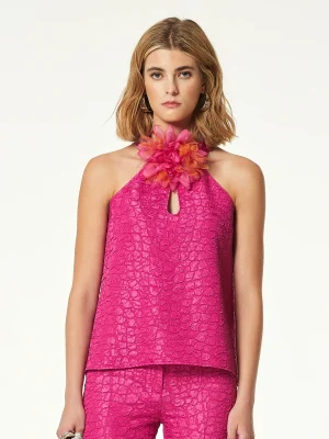 Top Quibe Jacquard fucsia OKY COKY