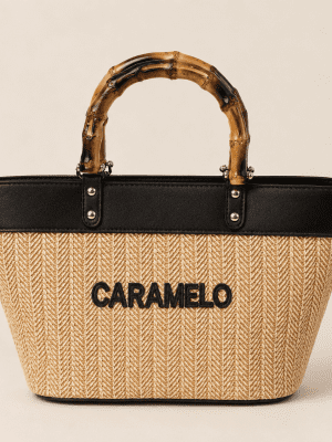 Capazo rafia beige CARAMELO