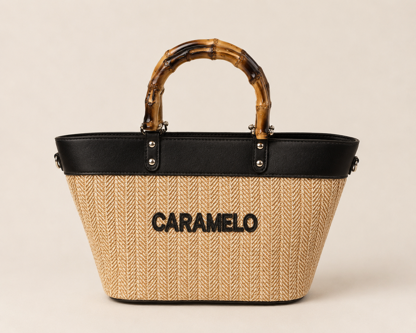 Capazo rafia beige CARAMELO