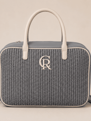 Bolso tipo maletín jeans CARAMELO