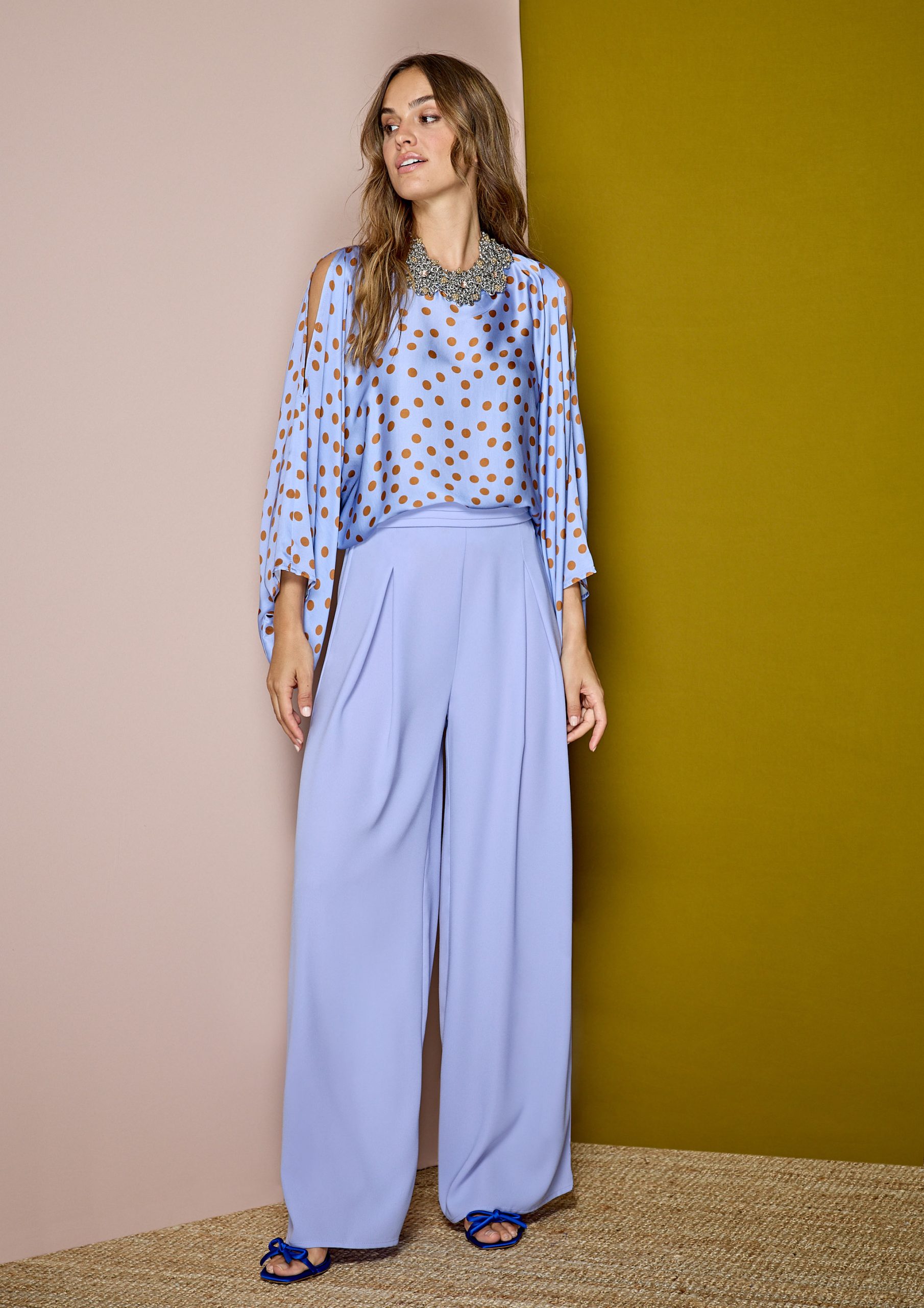 Blusa satinada estampado lunares ALBA CONDE