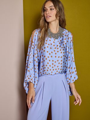 Blusa satinada estampado lunares ALBA CONDE