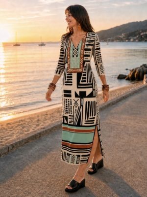 Vestido etnico negro PAROLE ITALY