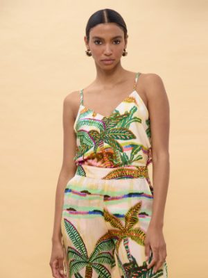 Top lencero estampado palmeras multicolor LOLA CASADEMUNT