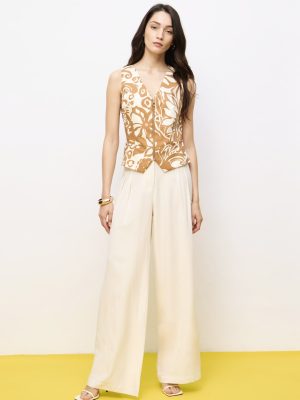 Chaleco estampado camel CIVIT
