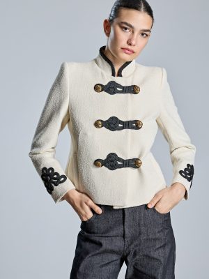 Chaqueta cruda con alamares ALBA CONDE
