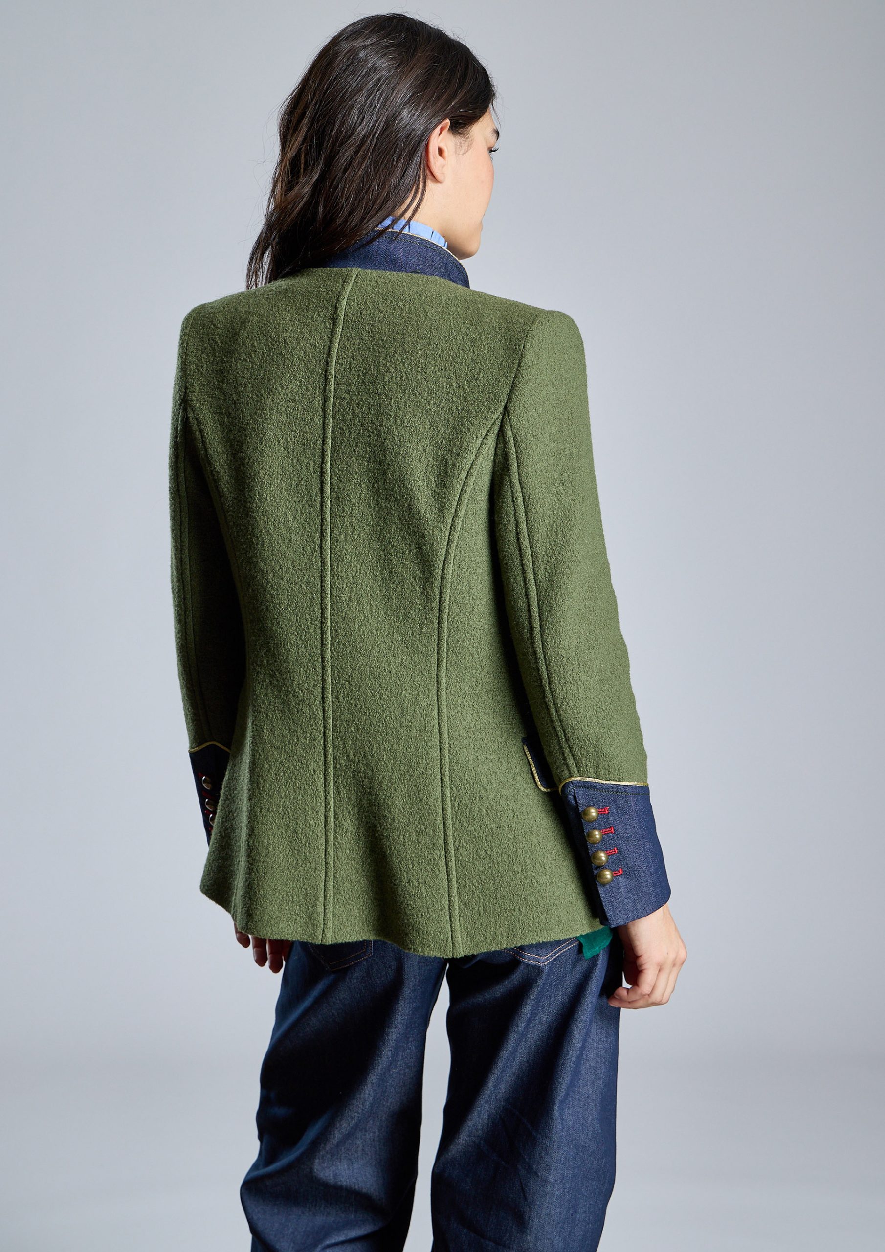 Chaqueta verde estilo militar ALBA CONDE