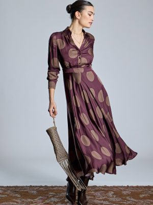 Vestido de lunares burdeos ALBA CONDE