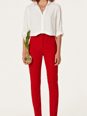Pantalón Zass Algodon Stretch rojo OKY COKY