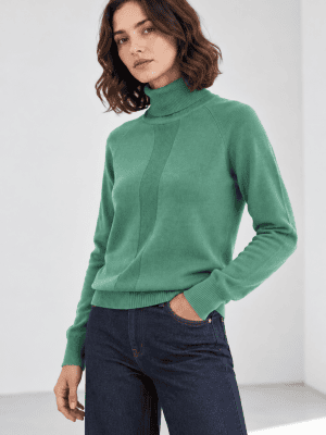 Jersey Cuello Cisne Básico verde WNT Collection