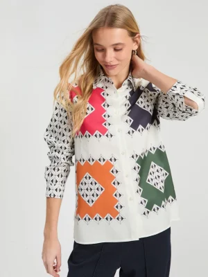 Camisa geométrica rombo multicolor VILAGALLO