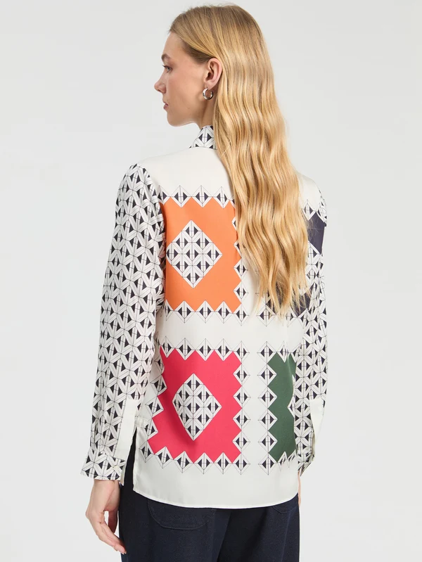 Camisa geométrica rombo multicolor VILAGALLO