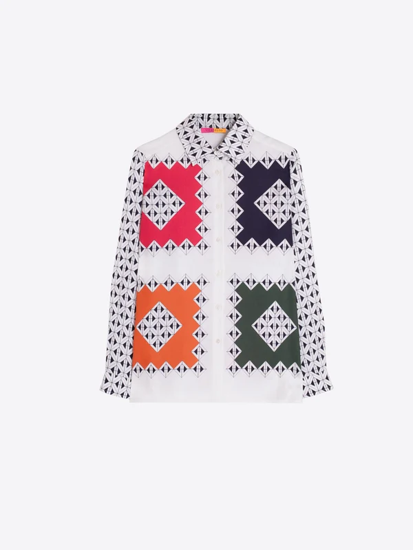 Camisa geométrica rombo multicolor VILAGALLO