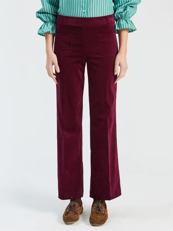 Pantalón terciopelo burdeos VILAGALLO