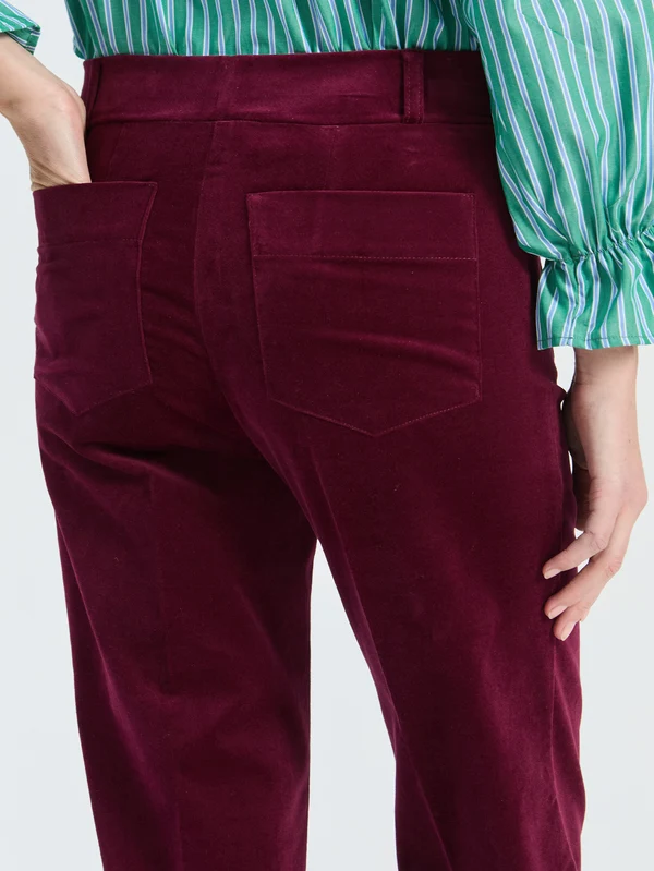 Pantalón terciopelo burdeos VILAGALLO