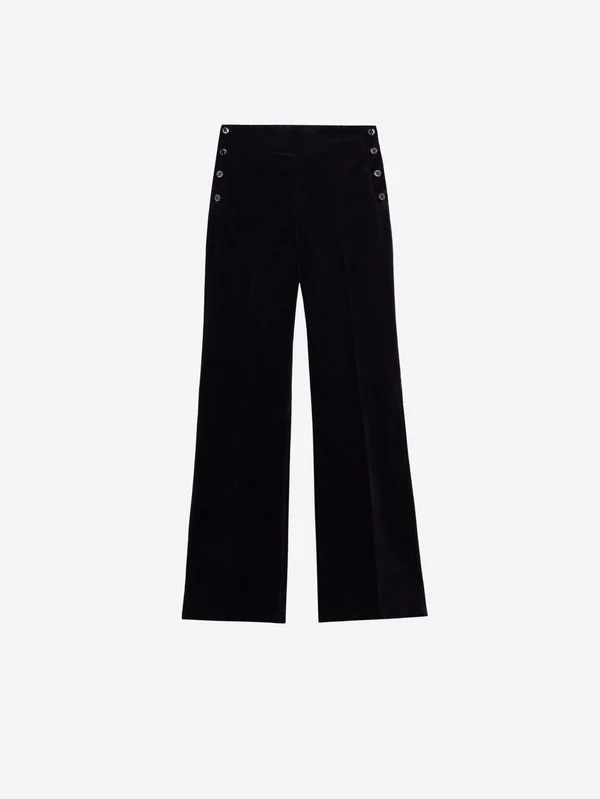 Pantalón terciopelo negro VILAGALLO