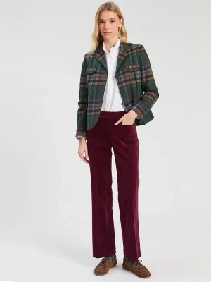 Chaqueta de cuadros verde y burdeos VILAGALLO