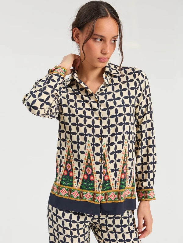 Camisa geométrico folk VILAGALLO