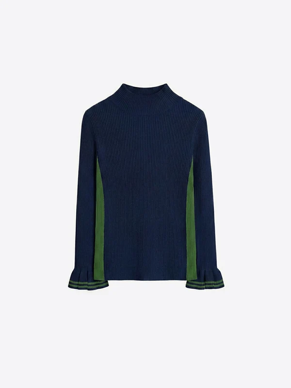 Jersey canale marino y verde volante VILAGALLO