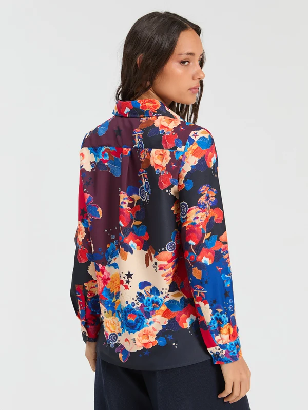 Camisa flores y setas VILAGALLO