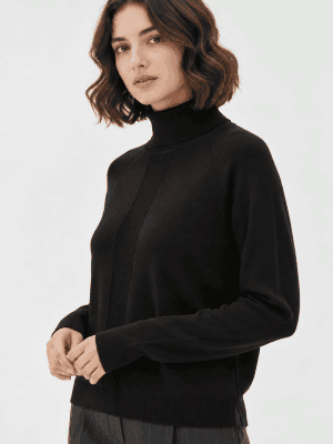 Jersey Cuello Cisne Básico negro WNT Collection