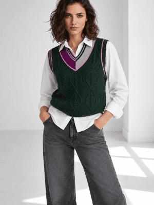 Chaleco Tenis Trenzas verde WNT Collection