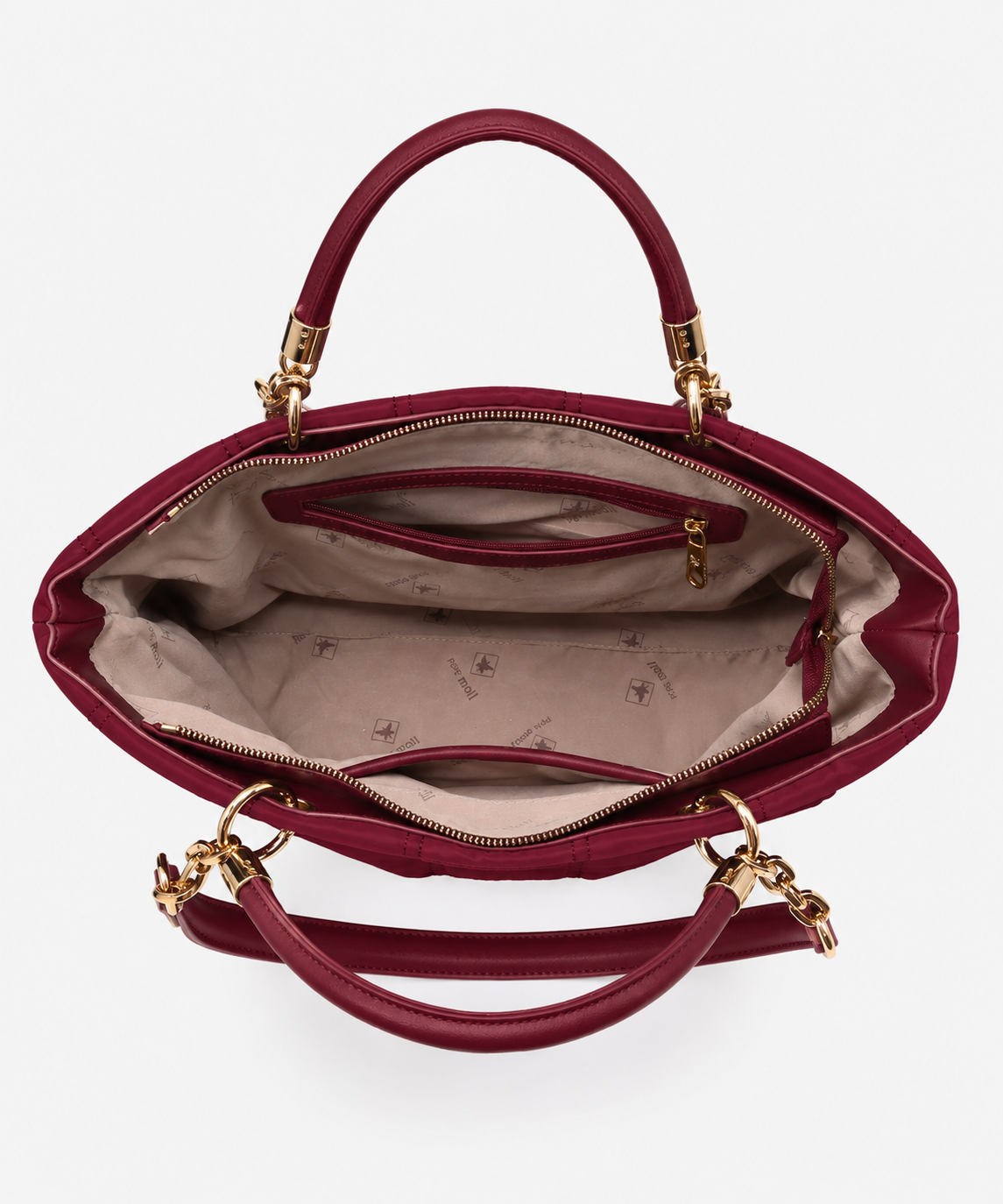 Bolso shopper burdeos Awa PEPE MOLL - Imagen 3