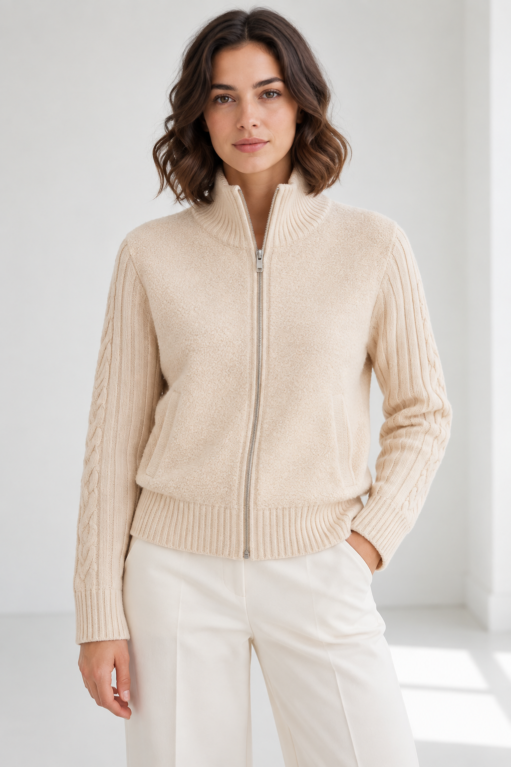 Chaqueta Combinada Peluche WNT Collection