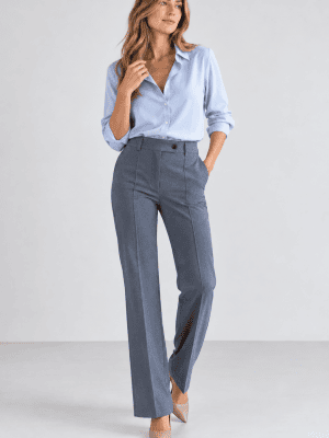 Pantalón acampanado con nervio gris HONGO