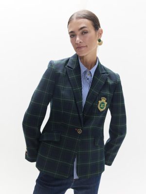 Americana cuadro escocés con escudo LOLA CASADEMUNT