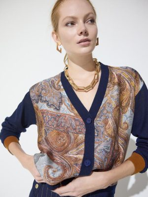 Cárdigan bimatería con print LOLA CASADEMUNT