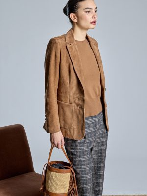Blazer de ante camel ALBA CONDE