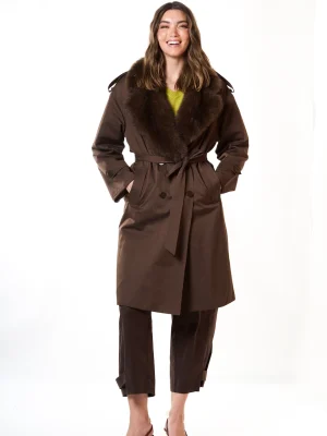 Trench marrón cuello desmontable CIVIT