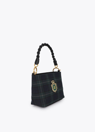 Bolso tejido cuadro escocés LOLA CASADEMUNT
